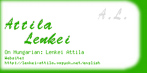attila lenkei business card